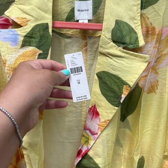 Anthropologie Maeve Sheer Printed Trench Coat NWT - Picture 8 of 14